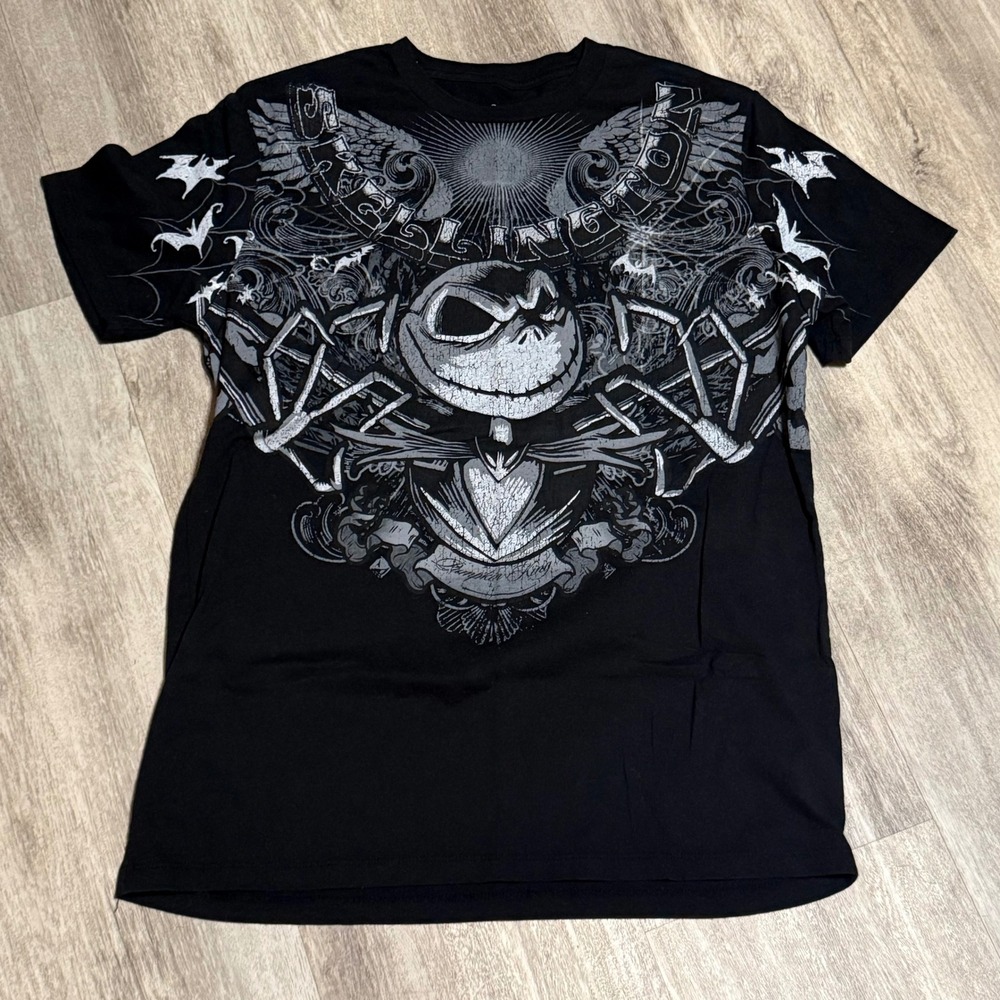 Disney Nightmare Before Christmas Jack Skellington Graphic Tee Black Mens L